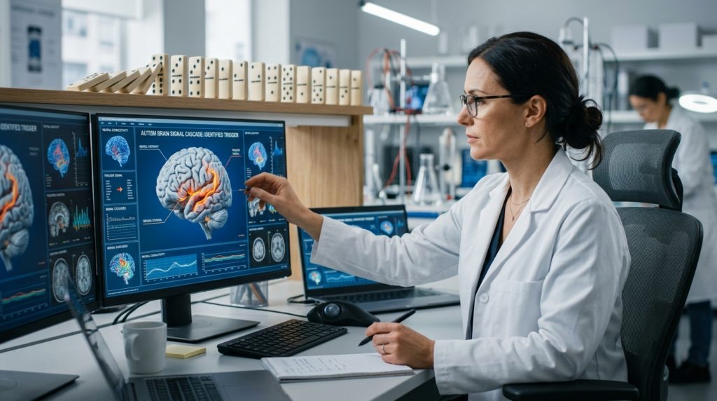 O efeito dominó do autismo: cientistas identificam sinal cerebral que pode desencadear o transtorno