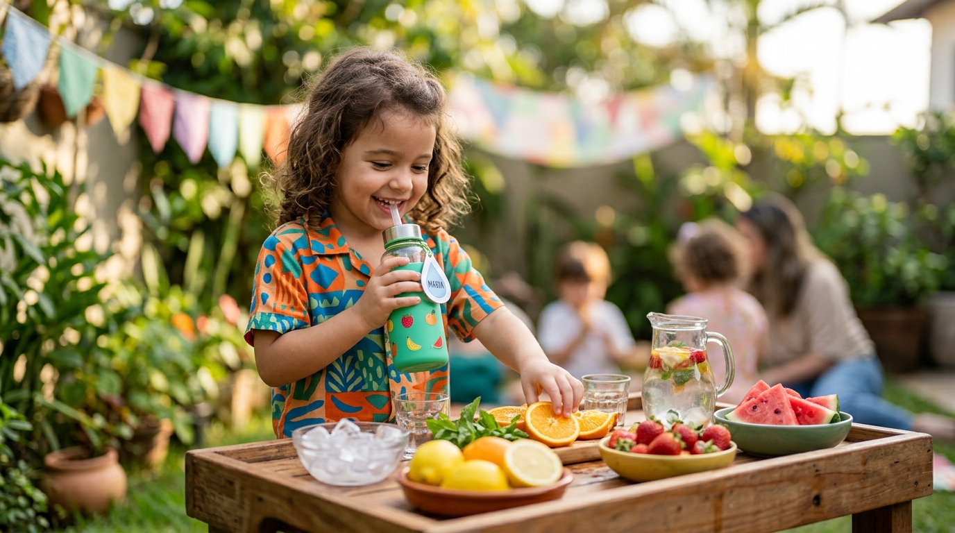 Água na Manga: Driblando a Sede Infantil com Criatividade
