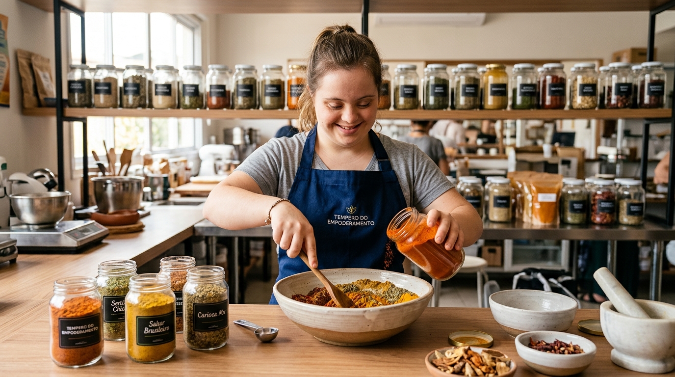 Tempero do Empoderamento: Jovem com Síndrome de Down Conquista o Brasil com Blends Incríveis